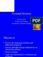 Neonatal Seizures: Amy Kao, M.D. Division of Neurology Doernbecher Children's Hospital