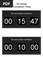 20 Minute Countdown Timer: The Next Session Will Start in