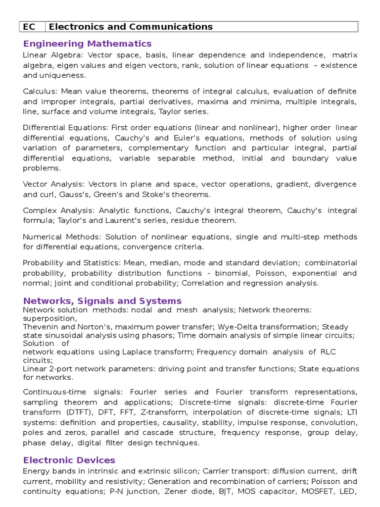 Comprehensive Guide to EC Engineering | PDF | Electronic Circuits ...