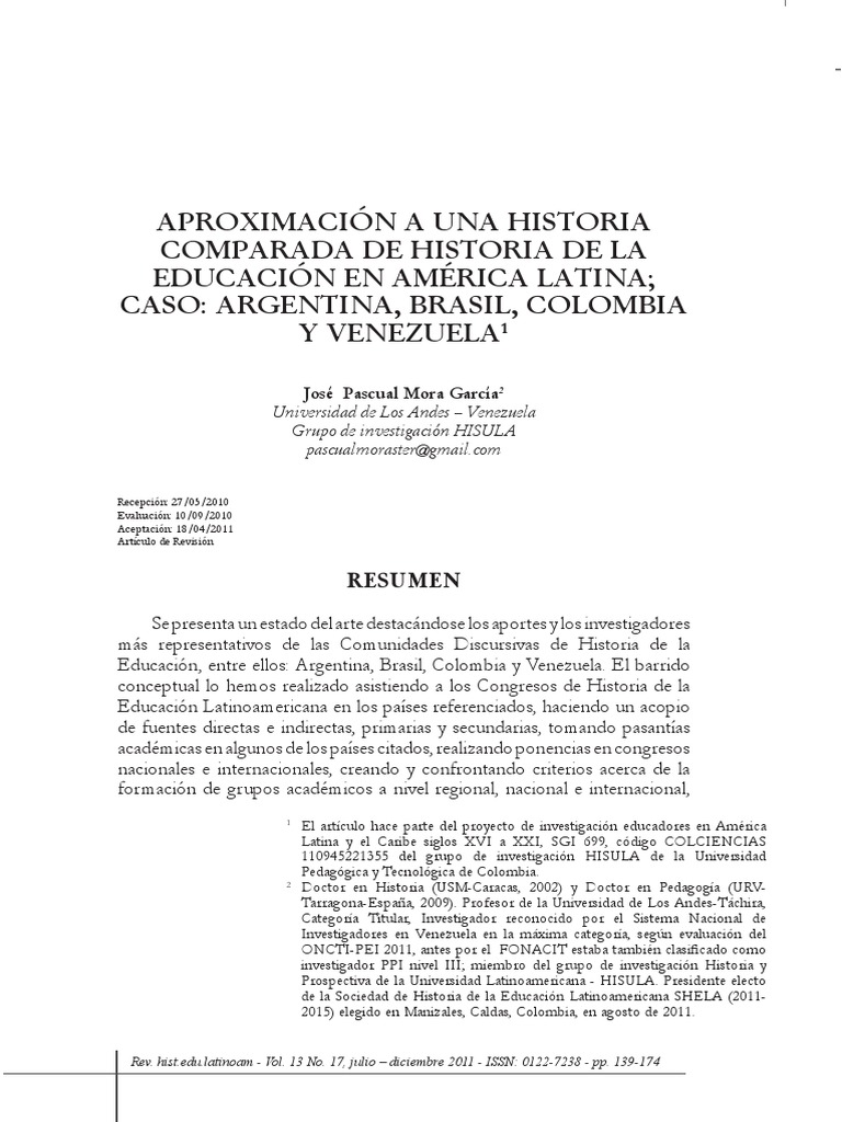 Aproximacion a una Historia Comparada de Historia de la