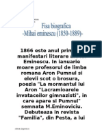 Fisa Biografica Mihai Eminescu