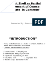 Coconut Shell As Partial Replacement of Coarse Aggregate in Concrete
