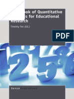 Handbook of Quantitative Methods For Educational Research