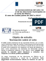 Configuraciones Socioeconómicas Del Voto