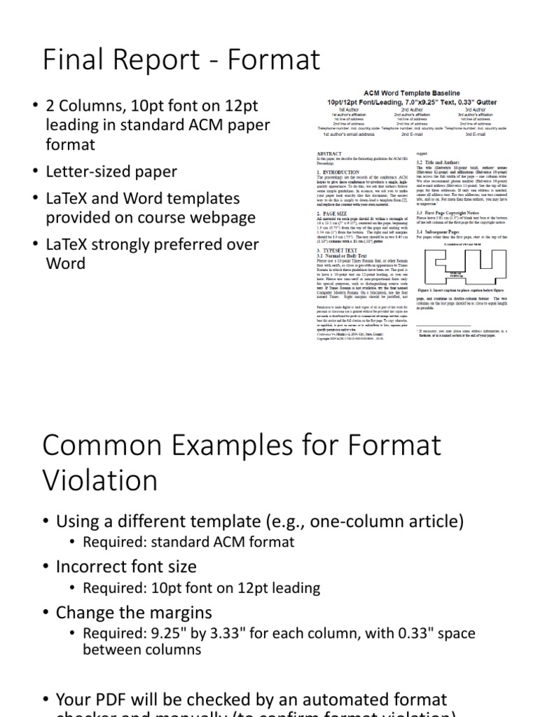 Final Report - Format | PDF | Abstract (Summary) | Evaluation