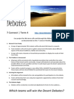 Desert Debate Outline Term 4