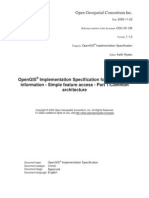 OpenGIS Implementation Specification For Geographic Information - Simple Feature Access - Part 1common Architecture