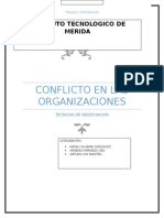 Conflicto en Las Organizaciones