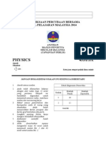 PEPERIKSAAN PERCUBAAN BERSAMA SIJIL PELAJARAN MALAYSIA 2014 PHYSICS 4531/3A