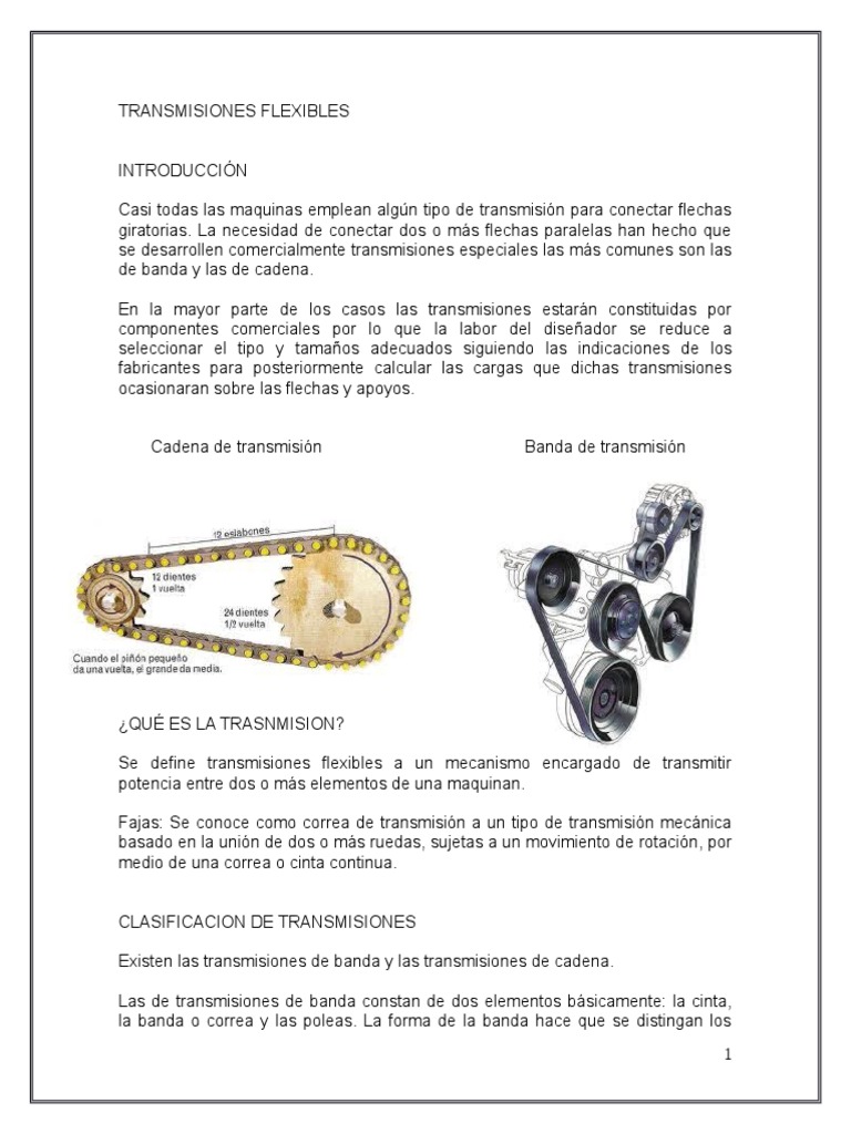 Transmisiones Flexibles | PDF | Transmisión (Mecánica) | Engranaje