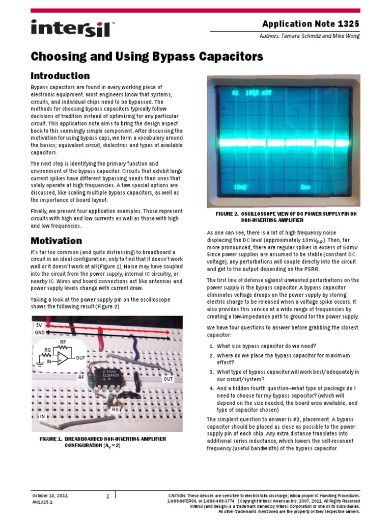 ByPass Capacitors Dielectric Series And Parallel Circuits