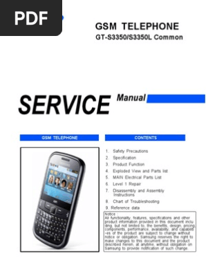 Samsung Gt S3350 Gt S3350l Service Manual Electrostatic Discharge Telemunications Engineering