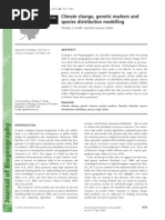 Climate change, genetic markers and species distribution modelling