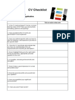 CV 10 Point Checklist