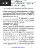 Image Compression Using Combined Approach of Ezw and Spiht With DCT