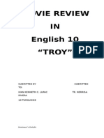 Movie Review IN English 10 "TROY"