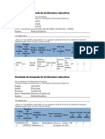 Resultado de Búsqueda de Instituciones Educativas