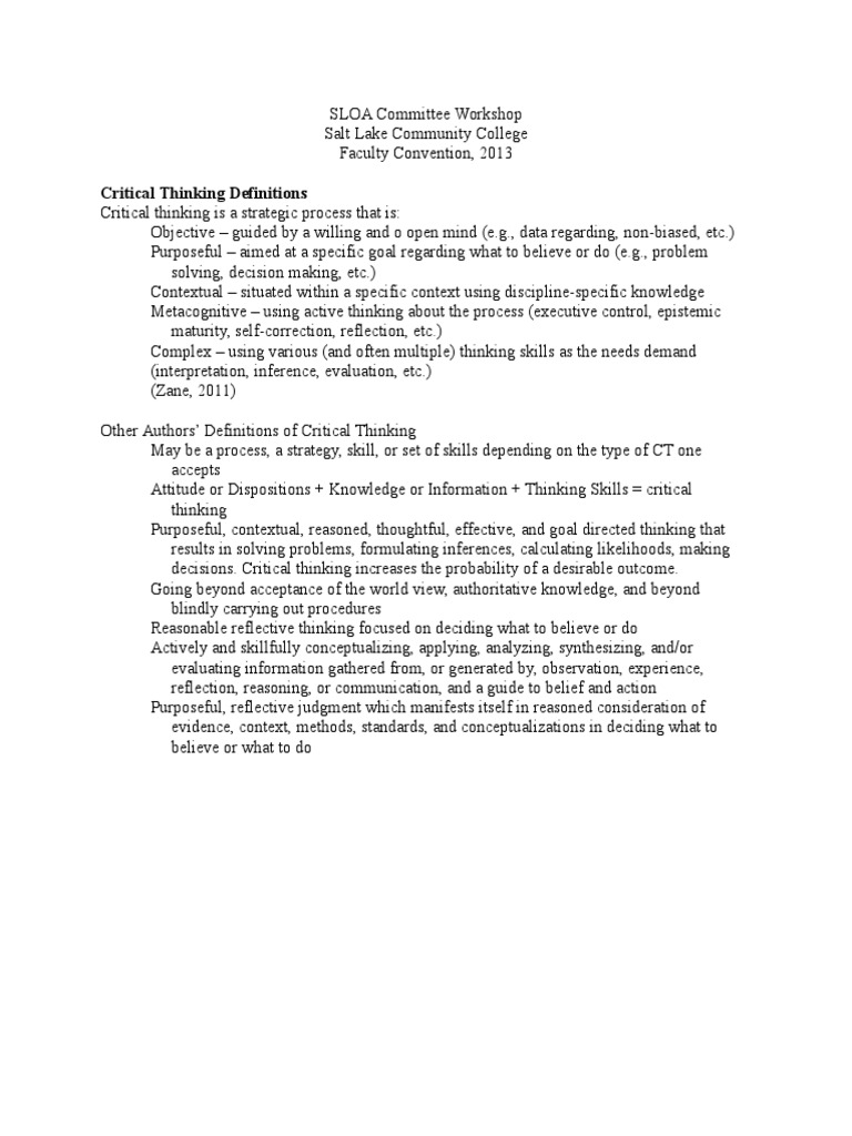 Understanding Critical Thinking Skills | PDF | Critical Thinking | Argument