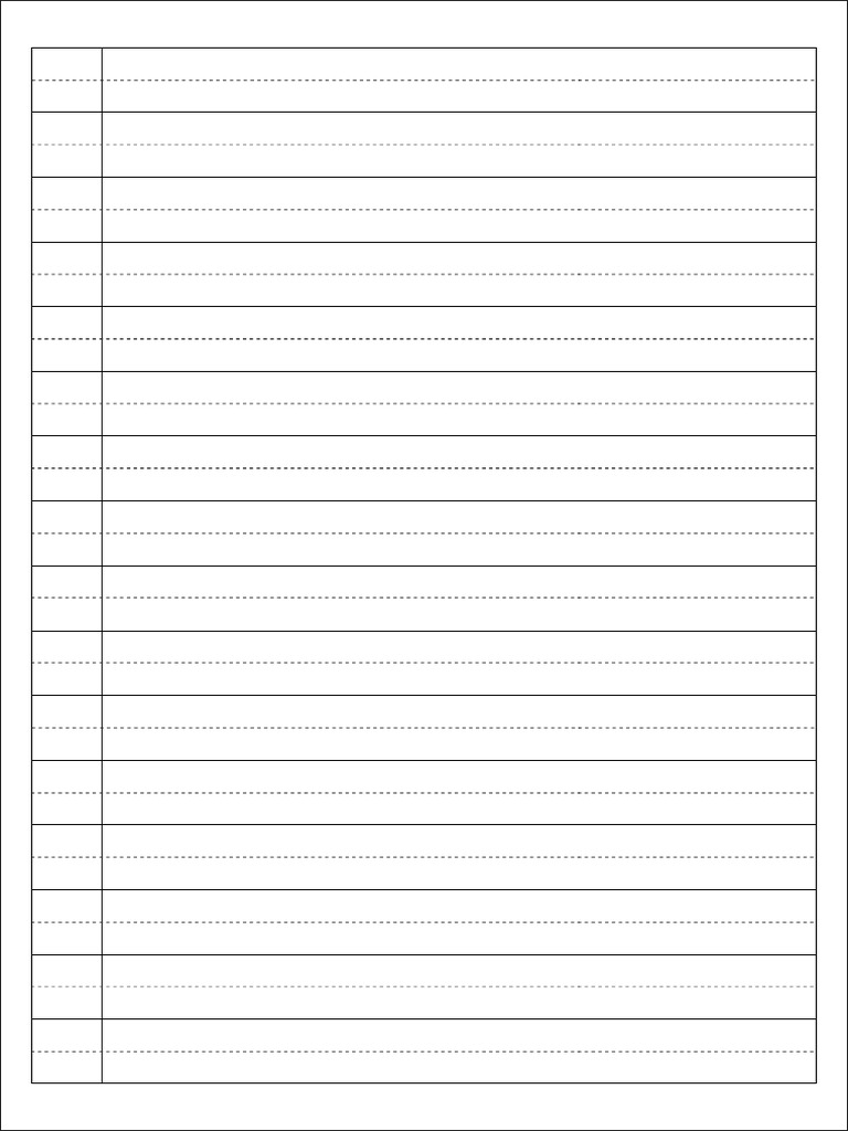 3 Line Notebook Pages PDF