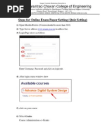 Yesh Wantrao Chavan College of Engineering: Steps For Online Exam Paper Setting (Quiz Setting)