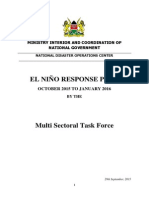 GOK El Nino Response Plan - October, 2015 - January, 2016