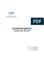 NUTRICIÓN BÁSICAVITAMINAS B3B5B7