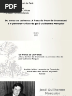 Do Verso Ao Universo, A Rosa Do Povo de Drummond e o Percurso Crítico de Merquior