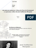 Do Verso Ao Universo, A Rosa Do Povo de Drummond e o Percurso Crítico de Merquior