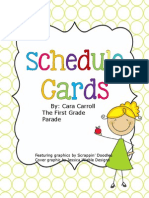 Schedule Cards The First Grade Parade