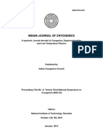 Archive INDIAN JOURNAL OF CRYOGENICS A Quarterly Journal Devoted To Cryogenics, Superconductivity and Low Temperature Physics2012