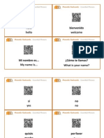 QR Codes Essential Phrases SPANISH English