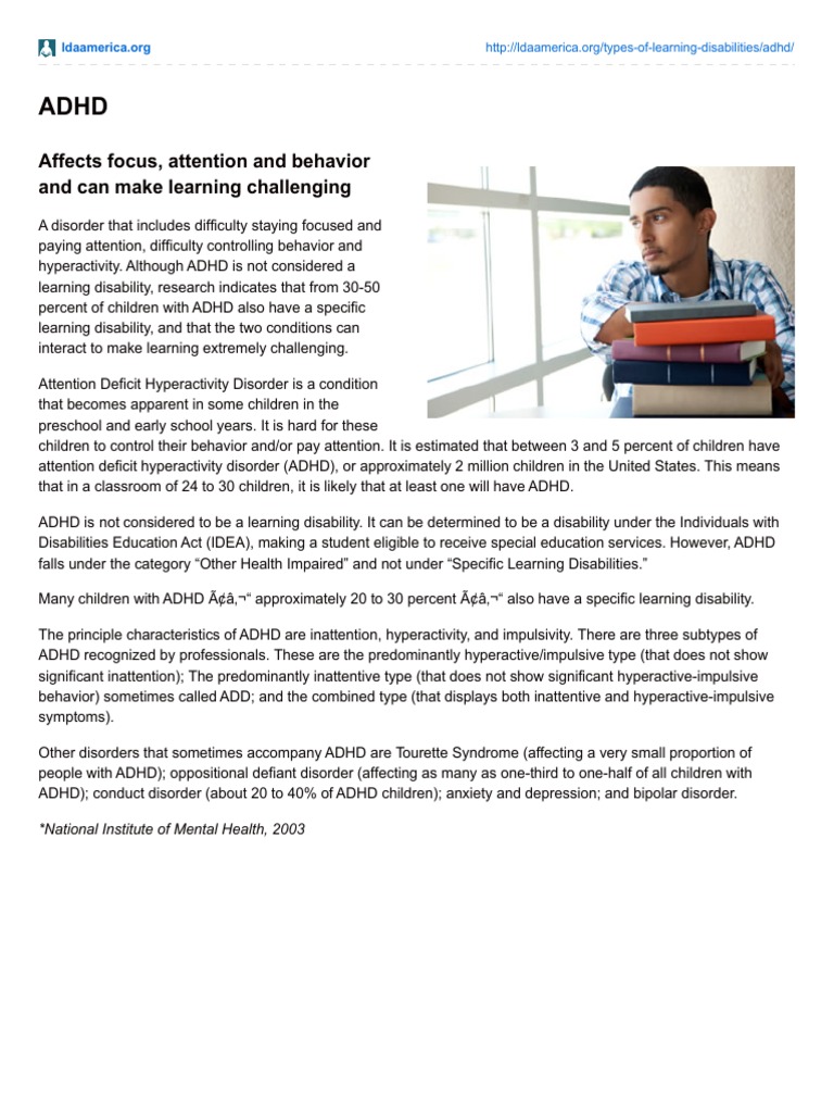 Adhd | PDF