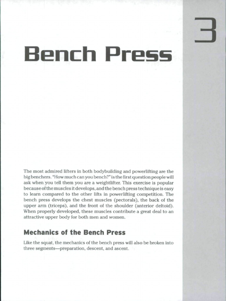 Bench Press | PDF | Thorax | Human Anatomy