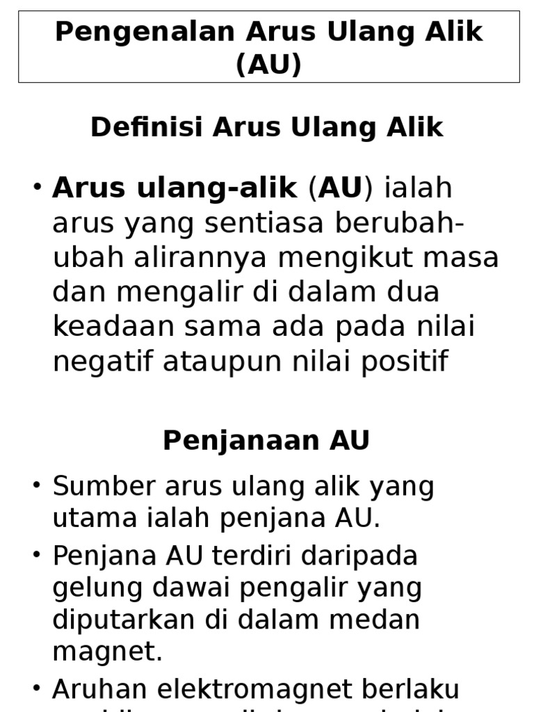 Pengenalan Arus Ulang Alik Pdf