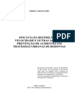 Eficácia Da Restrição de Velocidade e Outras Ações Na Prevenção de Acidentes em Travessias Urbanas de Rodovias PDF