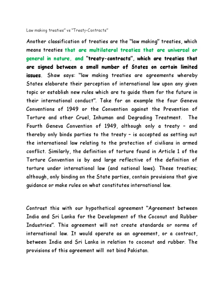 Law Making Treaties | PDF | Treaty | International Law