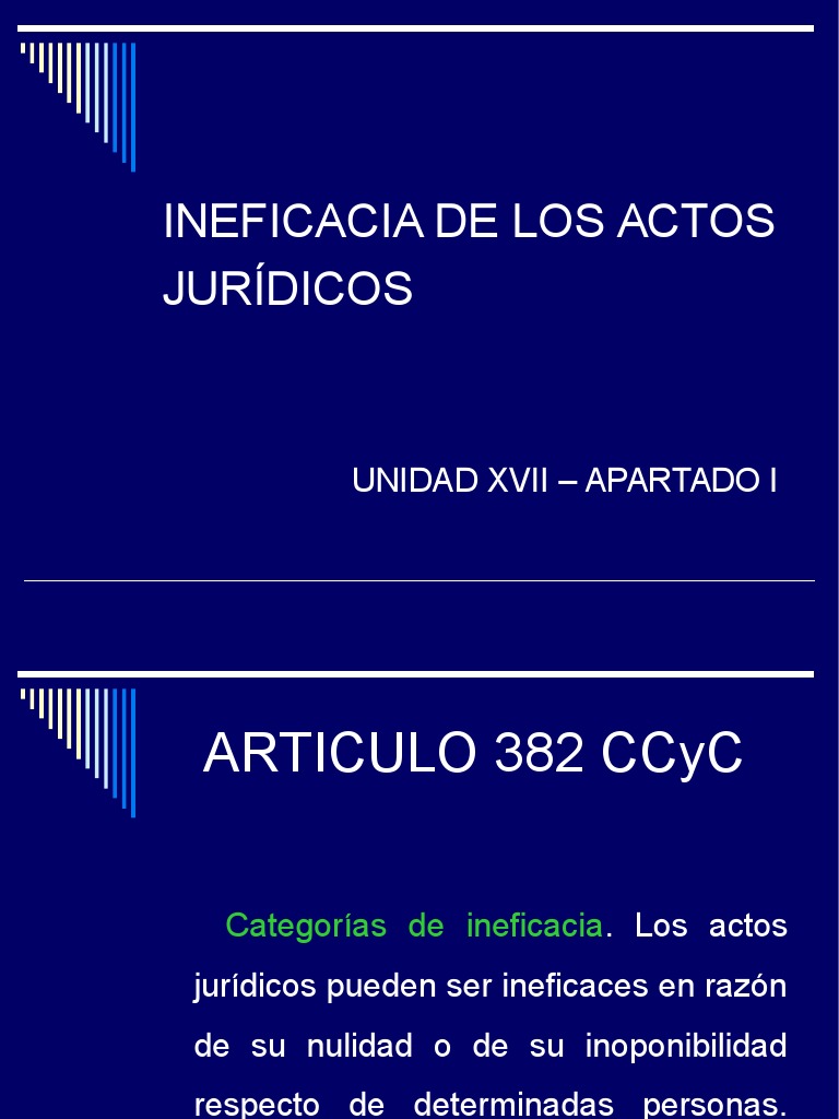 Ineficacia Actos Jurídicos Nulo (ley) Estatuto de limitaciones