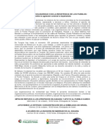 Declaracion de Solidaridad Internacional: Contra La Agresión Colonial e Imperialista