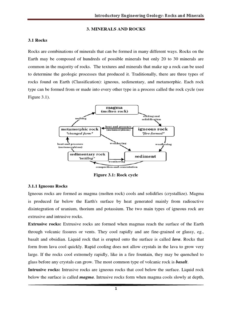 Overview of Rocks and Minerals | PDF | Rock (Geology) | Sedimentary Rock