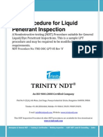 Liquid Dye Penetrant Test Inspection Free NDT Sample Procedure