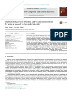 Malware Behavioural Detection and Vaccine Development Byusing a Support Vector Model Classifier