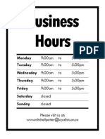 Business Hours