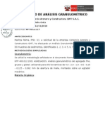 Certificado de Análisis Granulométrico La Molina