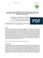 III. Adsorción, Cinética, Equilibrio y Termodinámica Estudios Sobre La Eliminación de Colorante Básico Rodamina-B de La Solución Acuosa Mediante El Uso de Perlita Adsorbente Naturales