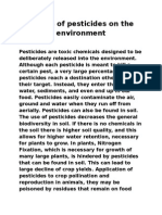 Effects of Pesticides On The Environment