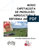 Modo capitalista de produção, agricultura e reforma agrária