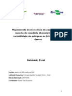 Mapeamento Da Resistência Do Algodoeiro À Mancha de Ramulária (Ramularia Areola) e Variabilidade Do Patógeno No Estado Do Mato Grosso