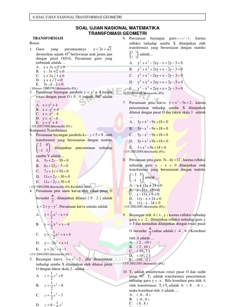 TRANSFORMASI GEOMETRI