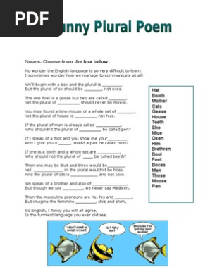 A Funny Plural Poem