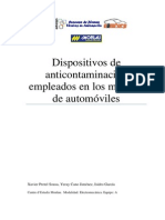 Dispositivos de Anticontaminación Empleados en Los Motores de Automóviles